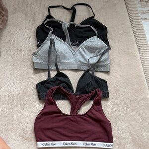 Calvin Klein Women's Bra Set - Black, Gray, dark gray and Burgundy